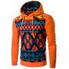 Geometric Sweatshirt à capuche Cartoon - Douce Orange XL