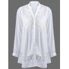 plus size white lace blouse