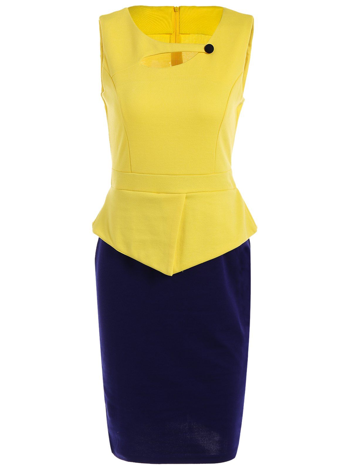 

Sleeveless Cut Out Bodycon Dress, Deep blue