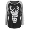 Résumé de Deer T-shirt drôle - Noir et Gris L