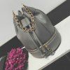 Chain Zipper Drawstring Sac bandoulière - Gris 