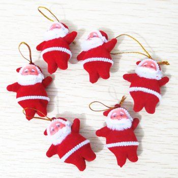 6PCS Christmas Santa Hanging Party Supplies Decoration