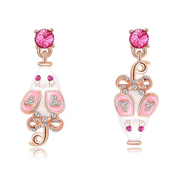 

Mouse Drop Earrings, Rose gold