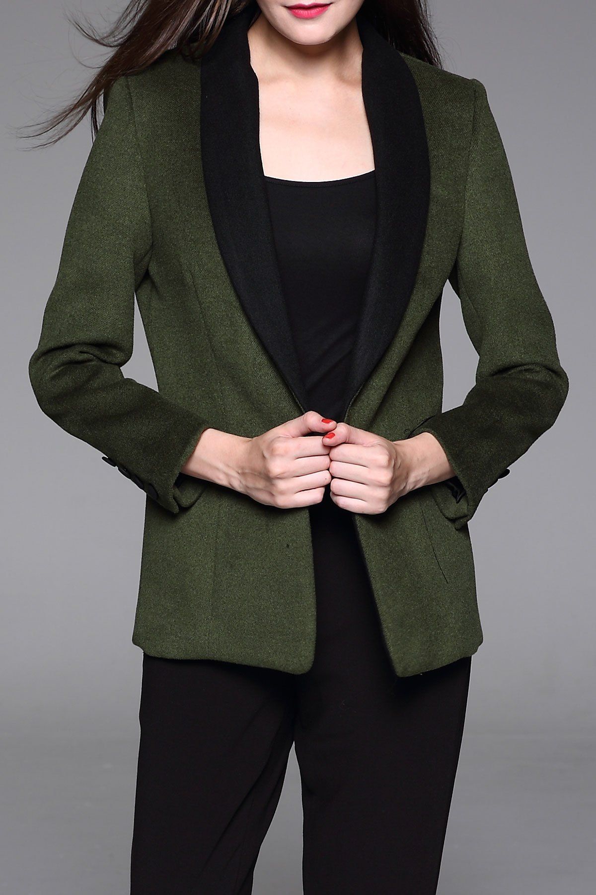 

Woolen Work Blazer, Army green