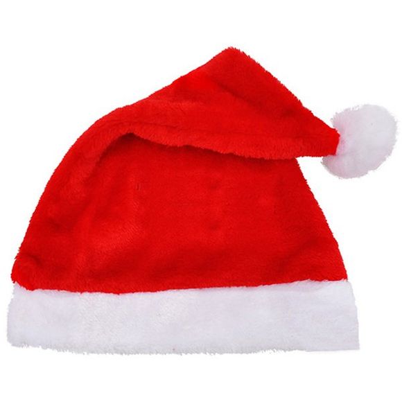 Bonnet du Père Noël Accessoire de Décoration de Fête de Noël - Rouge 