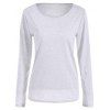 Scoop Neck Fitting T-shirt mince - Blanc S