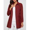 Checkered Print Pocket Shirt - Rouge M