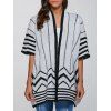 Manches 3/4 Zigzag surdimensionnées Cardigan - Gris ONE SIZE