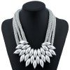 Leaf Alloy Necklace - SILVER 