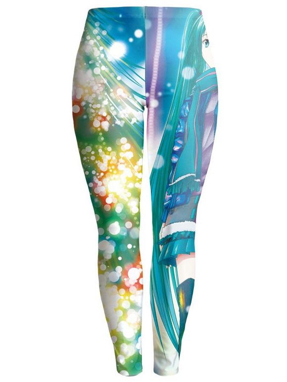 Colorful Imprimer moulantes Chrismas Leggings - multicolore XL