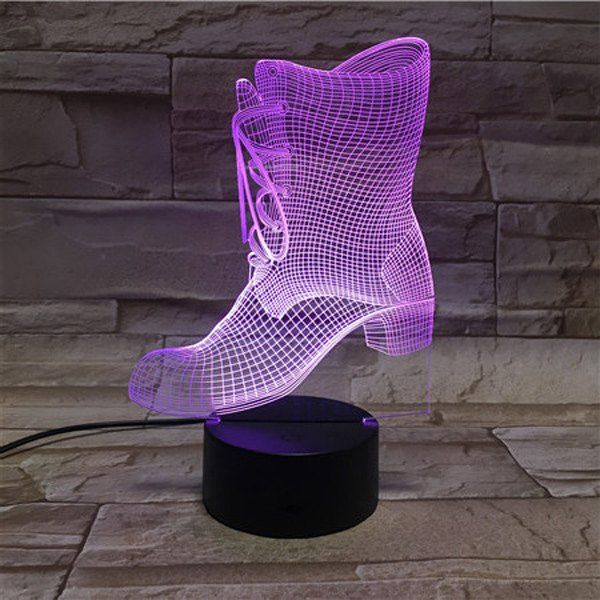 

Color Changing 3D Visual LED Shoes Shape Night Light, Colorful