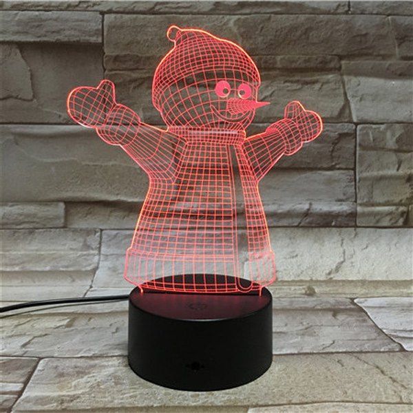 

Colorful 3D Visual LED Touching Christmas Decoration Night Light