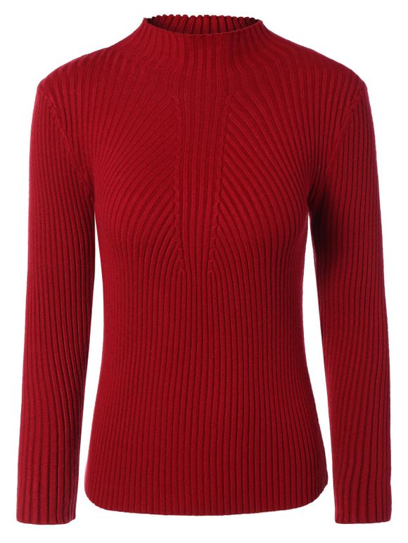 Pull à manches longues Slim Pull - Rouge 