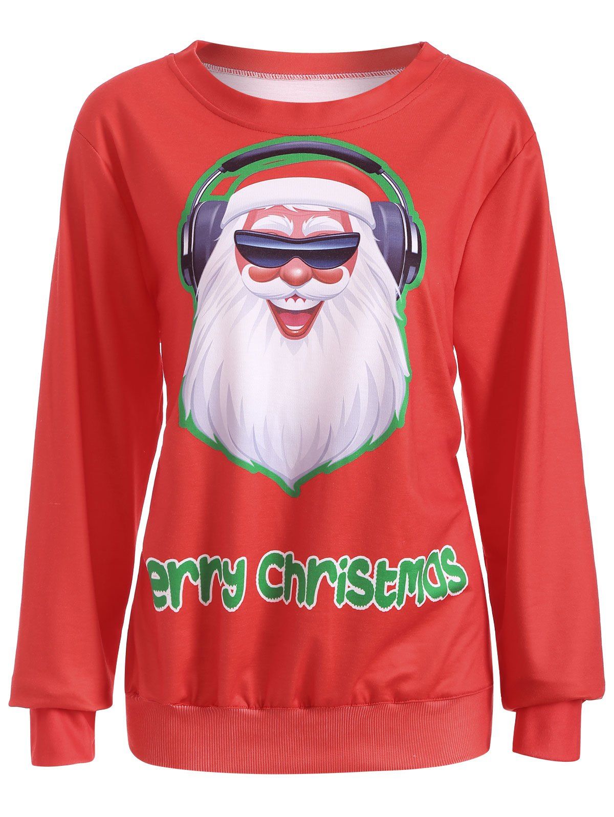

Patterned Pullover Sweatshirt, Red