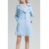 Manteau en laine à double boutonnage Walker - Bleu clair L
