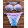 Cami Ombre froncée Shell Bikini - Bleu M