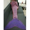 Écaille de poisson Warmth tricotée confortable Blanket Sofa Wrap Mermaid - Rose de Pêches 