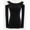Off The Shoulder T-shirt Cut Out - Noir ONE SIZE