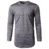 Manches longues Heather T-Shirt Destroyed - gris foncé XL
