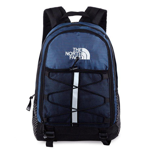 

Letter Print Nylon Cross Straps Backpack, Deep blue