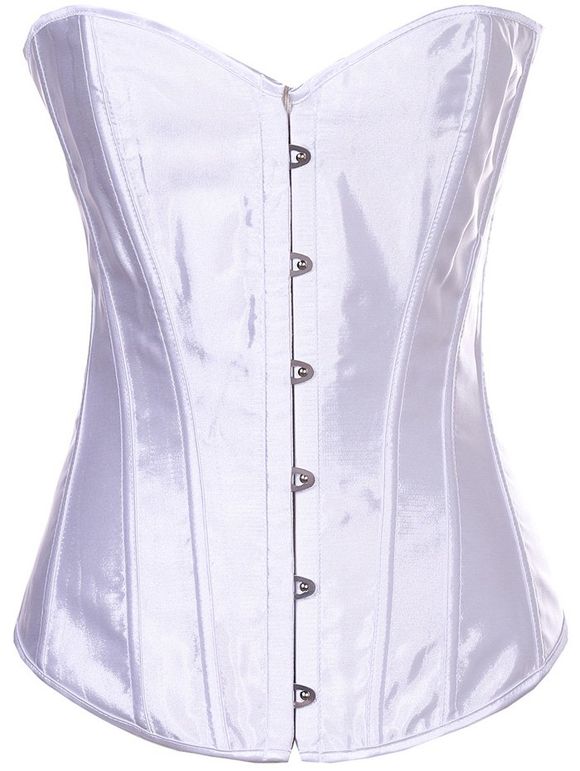 Sheeny Buckle lacets Corset - Blanc 2XL