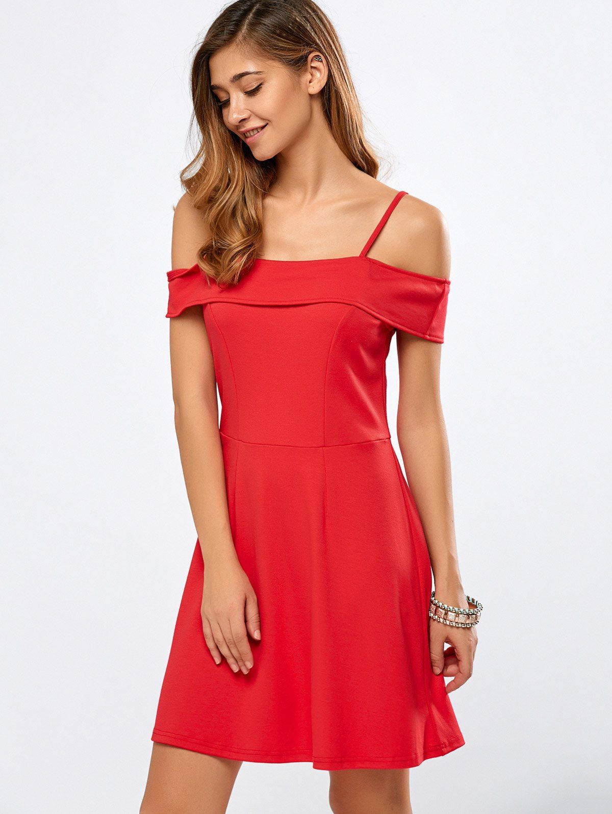 red a line mini dress