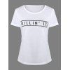 Lettres T-shirt imprimé uni - Blanc S