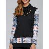 Géométrique Pull Knit Sweatshirt - Noir S