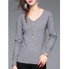 Pull en tricot gris élastique - Gris ONE SIZE