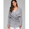 Automne Infini Wrap Sweater - Gris Clair ONE SIZE