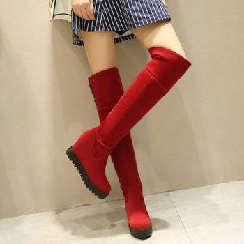 knee high hidden wedge boots