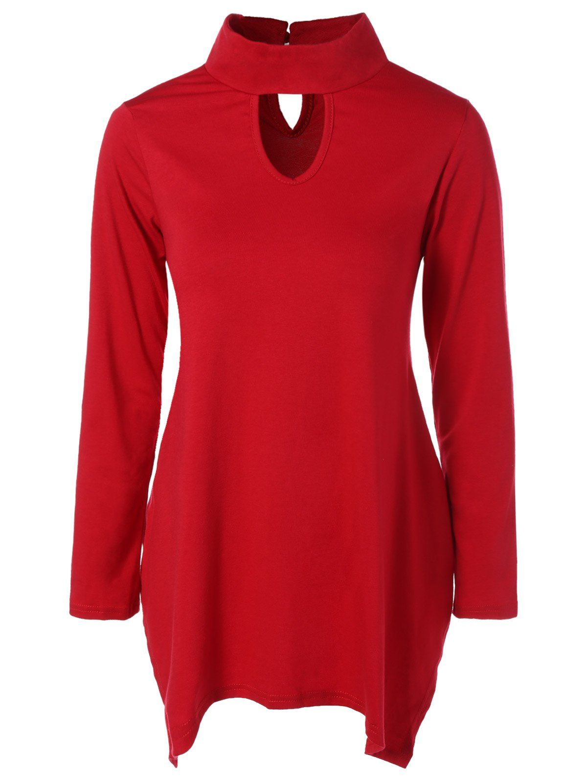 

Hollow Out Asymmetric Top, Red