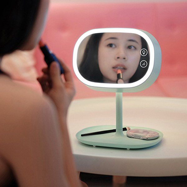 

Creative Charging LED Make Up Table Mirror Lamp, Mint green