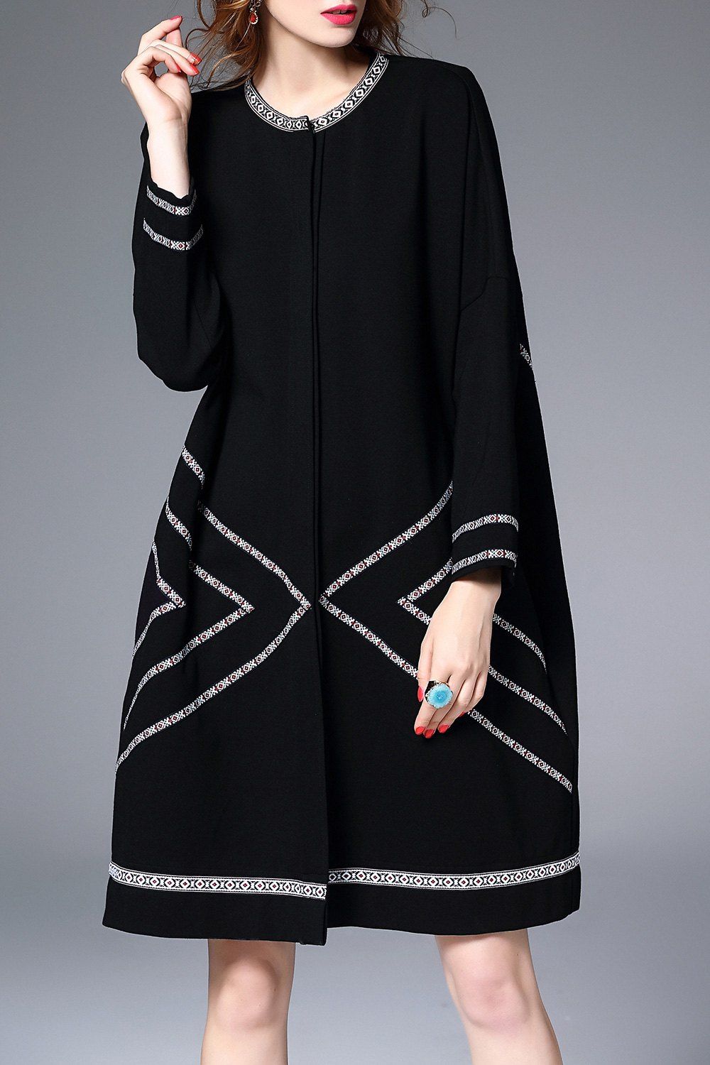 

Oversized Longline Coat, Black