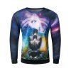 Sweat-shirt 3D Ciel Etoilé œil de Démon Imprimé à Manches Longues - multicolore S