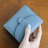 Snap bouton Petit Vintage Simple Flap Wallet - Bleu 