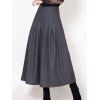 Taille haute en laine Jupe longue - Gris S