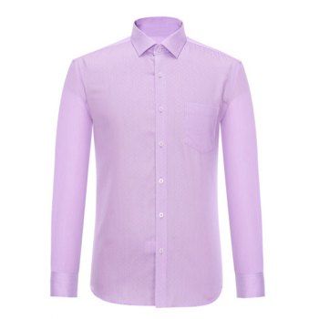 

Long Sleeve Business Striped Shirt, Light purple
