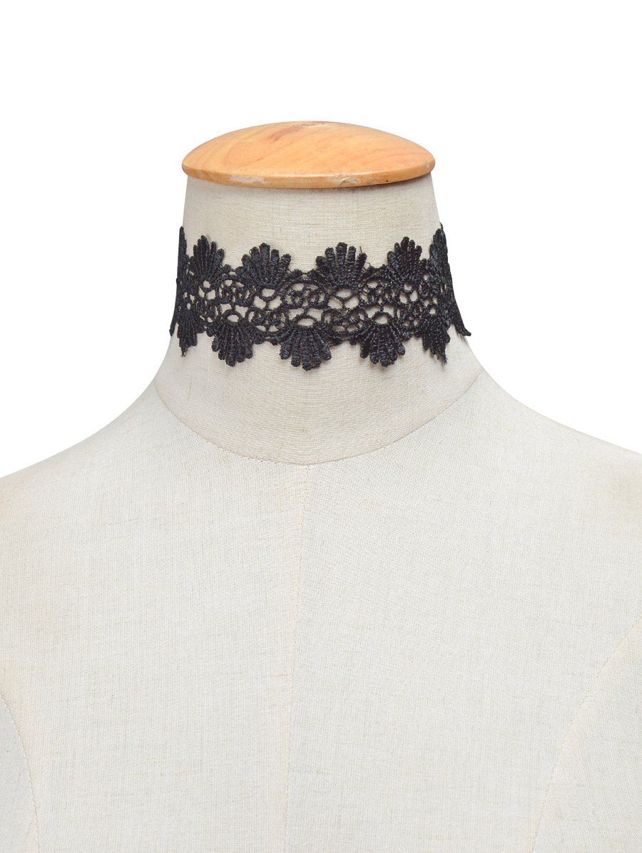 

Vintage Knitted Choker Necklace, Black