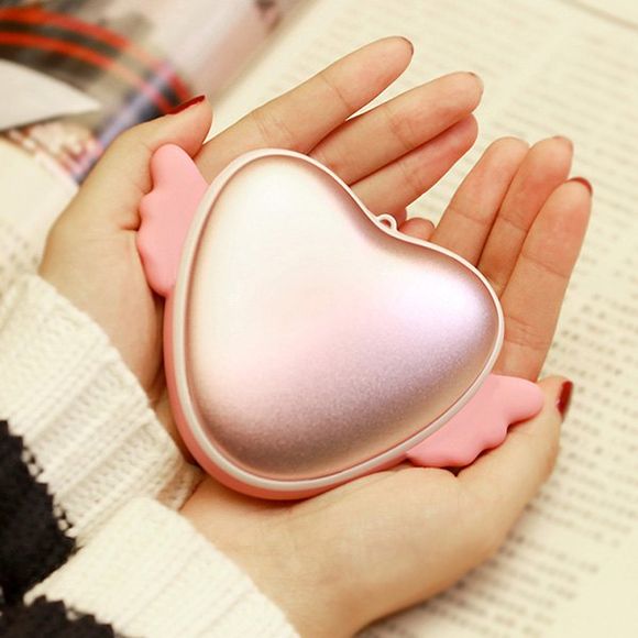 Love Heart Mini Shape main Warmer USB Mobile Power - Rose 