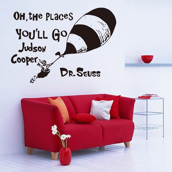 

Waterproof Cartoon Quote Removable Home Decor Wall Stickers, Black