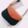 Concise PU Leather Colour Block Crossbody Bag - LIGHT BROWN 