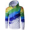 Sweat à capuche avec imprimé zippé Paint Splash - multicolore XL
