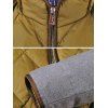 Color Block Spliced ​​design Argyle Zip-Up Down Jacket - multicolore XL