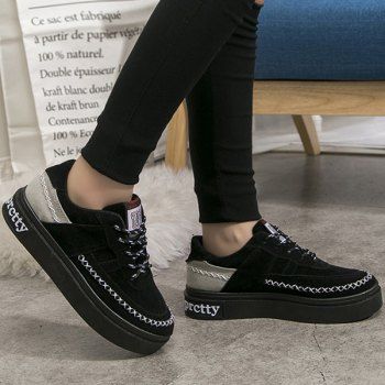 black platform shoes with laces