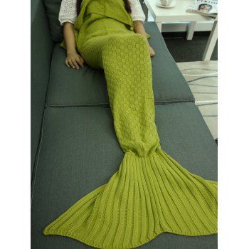 

Comfortable Sleeping Bag Sofa Knitting Mermaid Tail Blanket, Turquoise