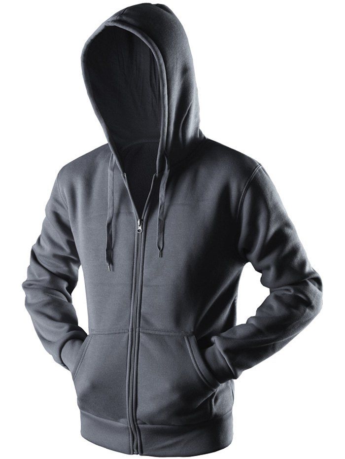 

Sportive Full Zip Pocket Hoodie, Gray