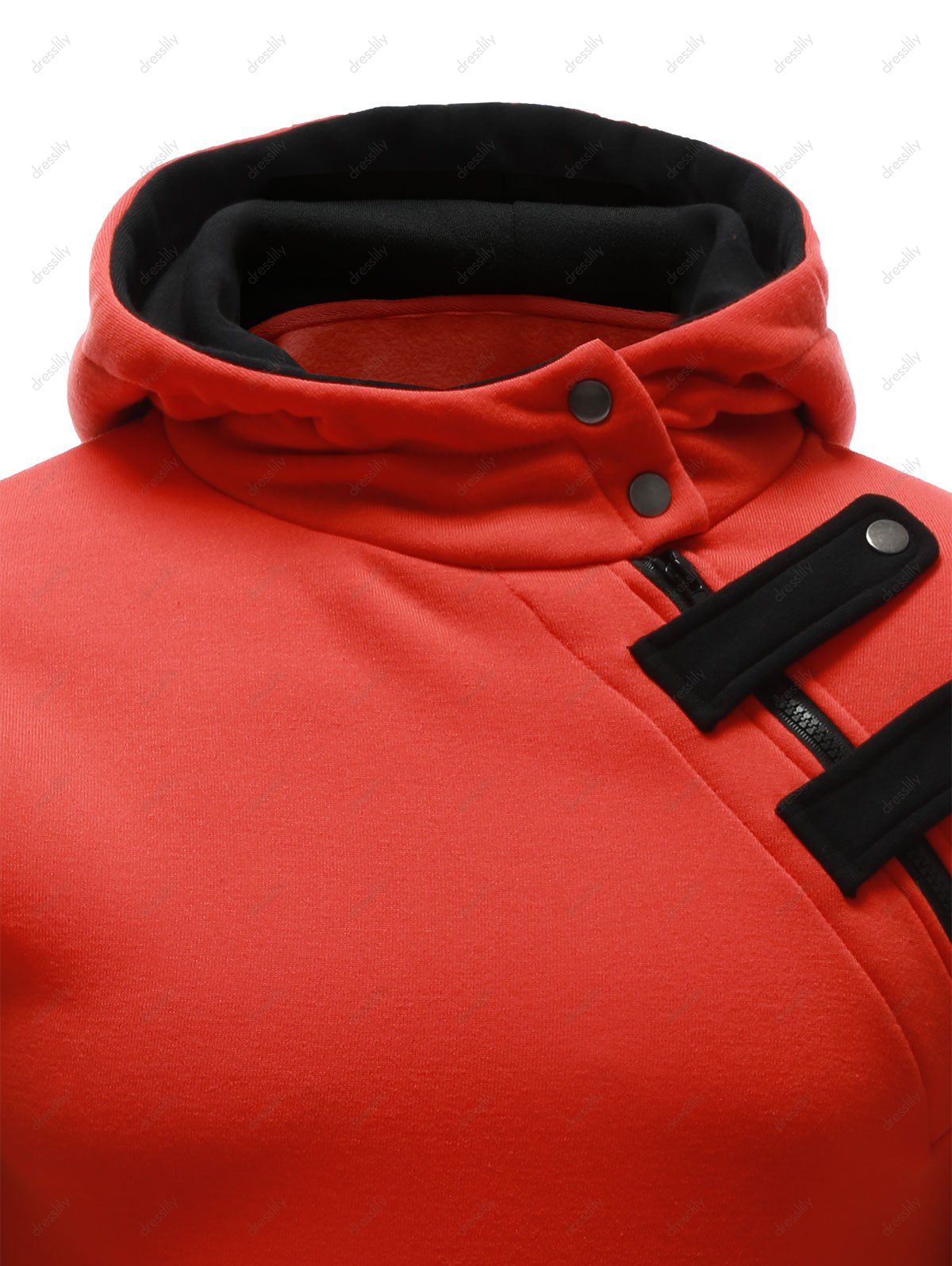 mens orange zipper hoodie