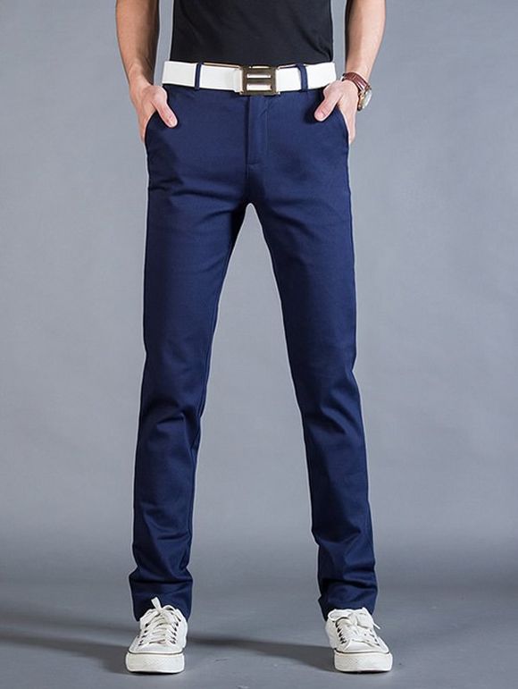 Pantalons simples Chino  avec fausse poche jambe droite - Cadetblue 28