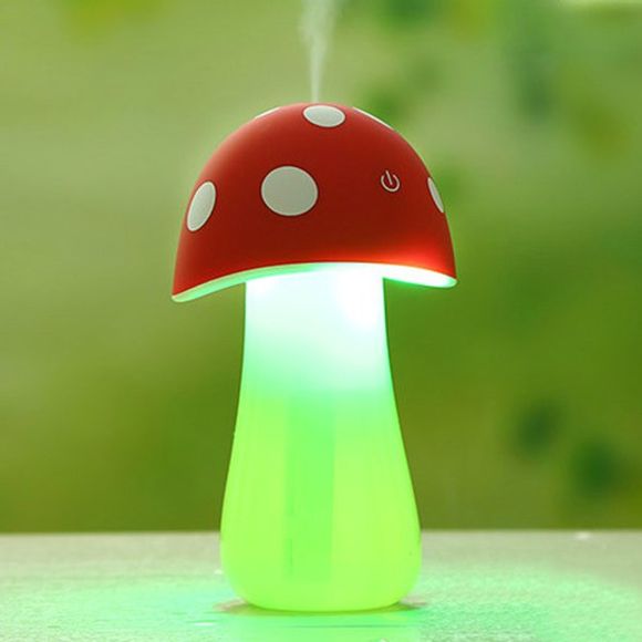 Mini Mushroom USB spray brumisateur Humidifier LED Night Light - Rouge 